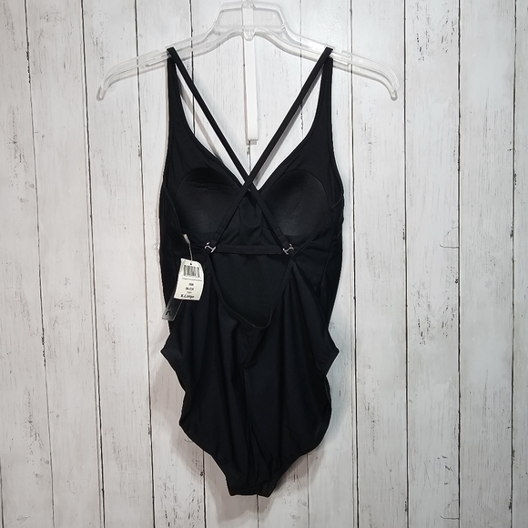 NWT Sunsets Swimwear Women's Black Convertible Back Swimsuit Size XL One Piece. - Picture 7 of 7